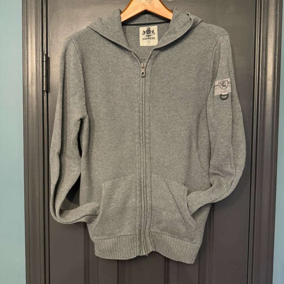 Vintage Express Full Zip Hooded Sweater - Picture 5 of 7